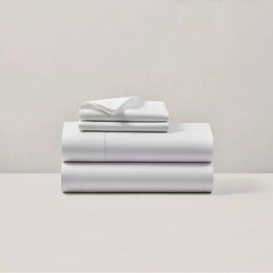Ralph Lauren studio White Bedding California King Fitted Sheet Sateen Organic